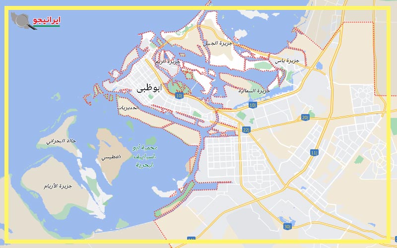 لوکیشن ابوظبی روی نقشه گوگل مپ