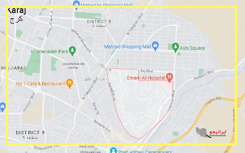 نقشه اسلام آباد کرج (زور آباد)