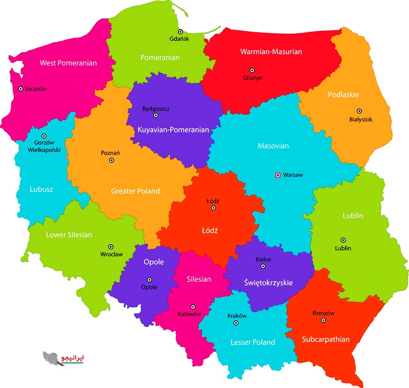 نقشه لهستان