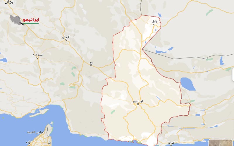 موقعیت و لوکیشن استان سیستان و بلوچستان روی نقشه