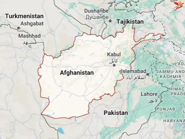 لوکیشن افغانستان بر روی نقشه گوگل
