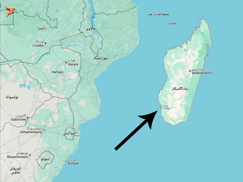 ماداگاسکار و چندین مجمع‌الجزایر در قاره آفریقا