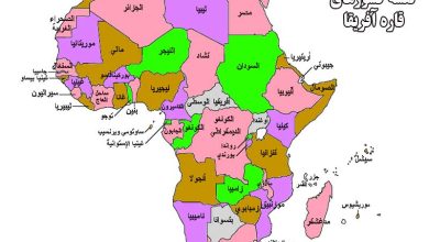 نقشه کشورهای آفریقایی و لیست کشورهای قاره آفریقا به همراه جمعیت