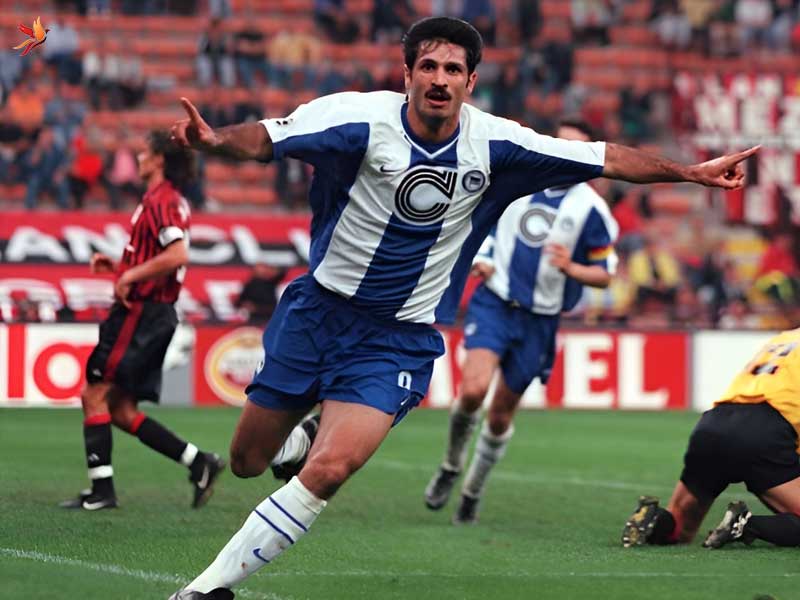 گل علی دایی به چلسی و میلان در لیگ قهرمانان