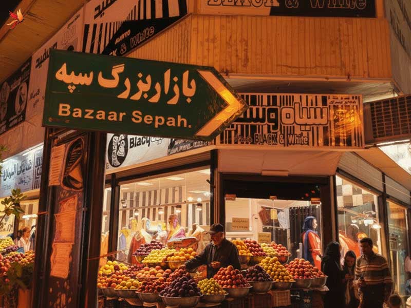 بازار سپه در قلب شهر و بافت قدیم بندر انزلی 