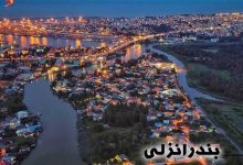 نمایی از بندرانزلی با لقب شهر باران