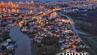 نمایی از بندرانزلی با لقب شهر باران