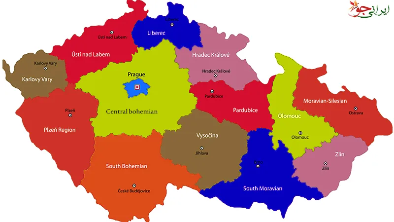 نقشه کشور چک