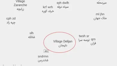 لوکیشن روستای دلیجان شاندرمن روی نقشه گوگل