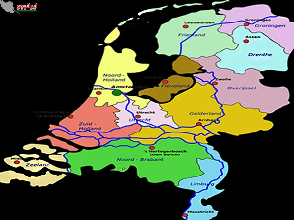 نقشه ی کشور هلند