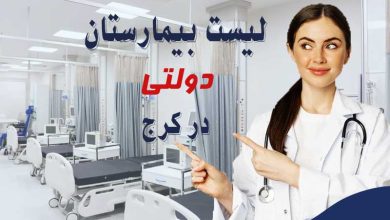 لیست آدرس و تلفن بیمارستان های دولتی کرج