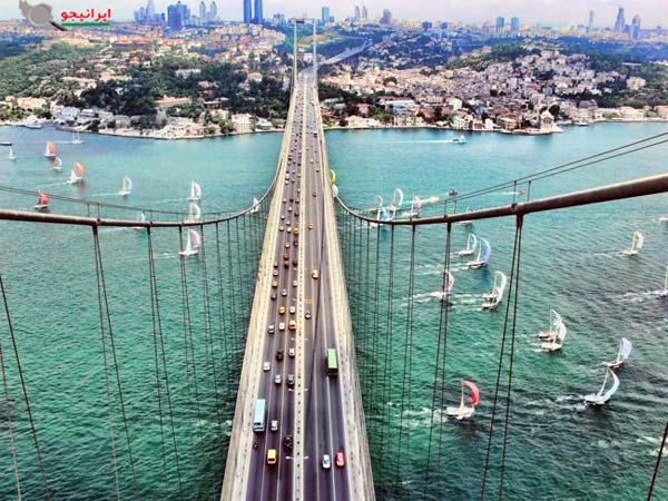 تصویری از پل زیبای بسفر استانبول
