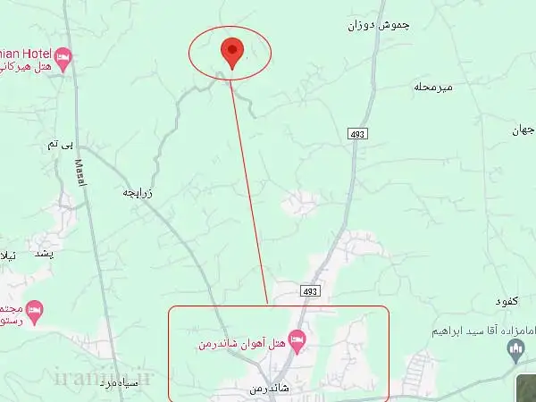 لوکیشن روستای خلورجان روی نقشه گوگل مپ