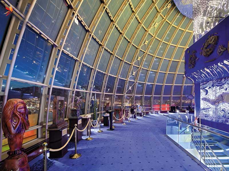 نمای معماری و جزییات گنبد آسمان برج میلاد