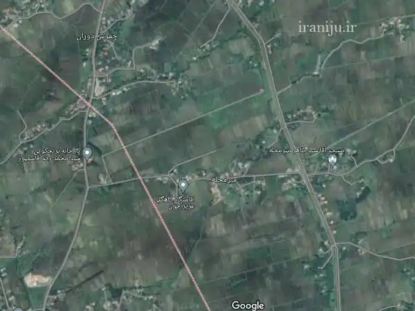 نقشه هوایی روستای میرمحله شاندرمن