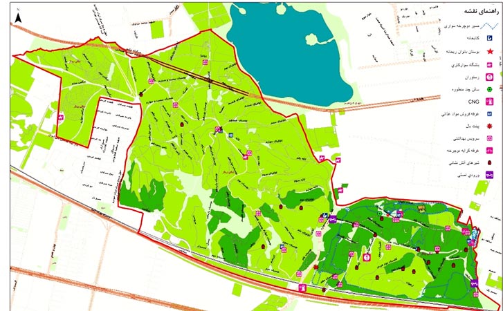 نقشه پارک چیتگر