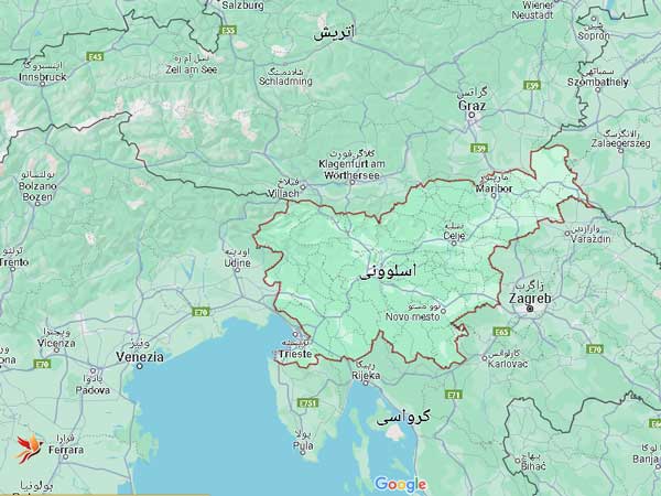 لوکیشن اسلوونی روی نقشه گوگل مپ