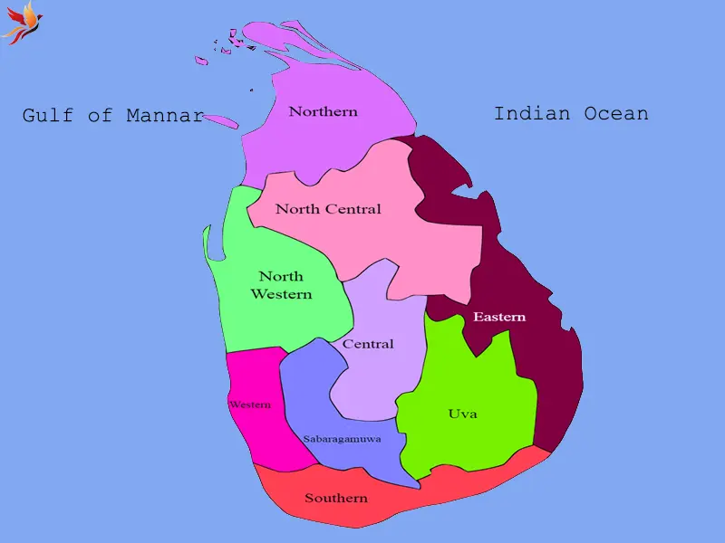 نقشه ی سریلانکا در جهان