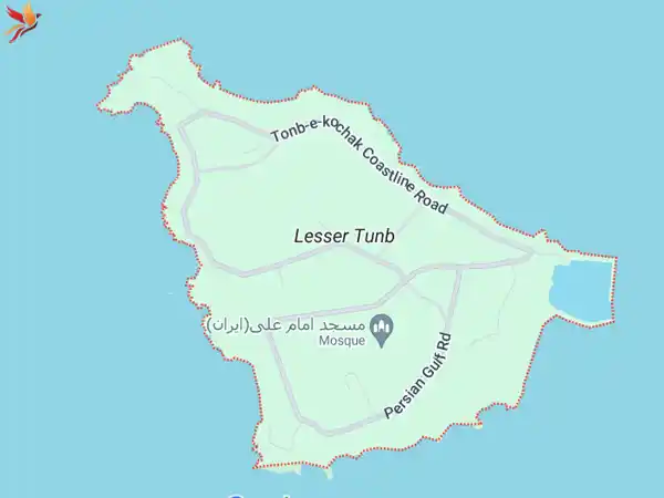 لوکیشن جزیره تنب کوچک روی نقشه گوگل