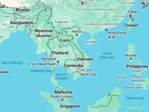 لوکیشن ویتنام روی نقشه گوگل